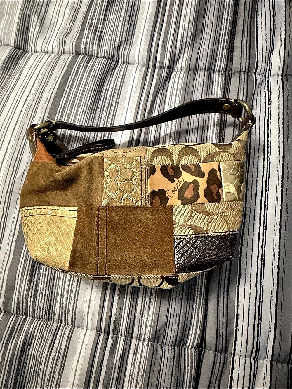 Coach Vintage Y2K Gallery Patchwork Mini Hobo Bag Pouch G0793-40914